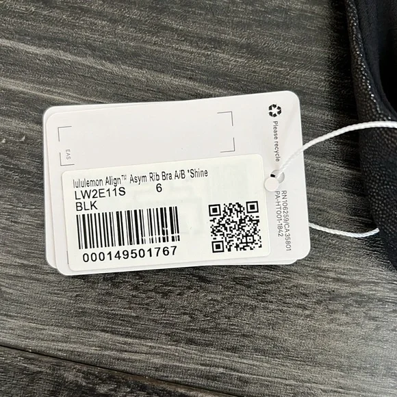 Lululemon Align Asymmetrical Rib Bra A/B *Shine - Picture 7 of 7